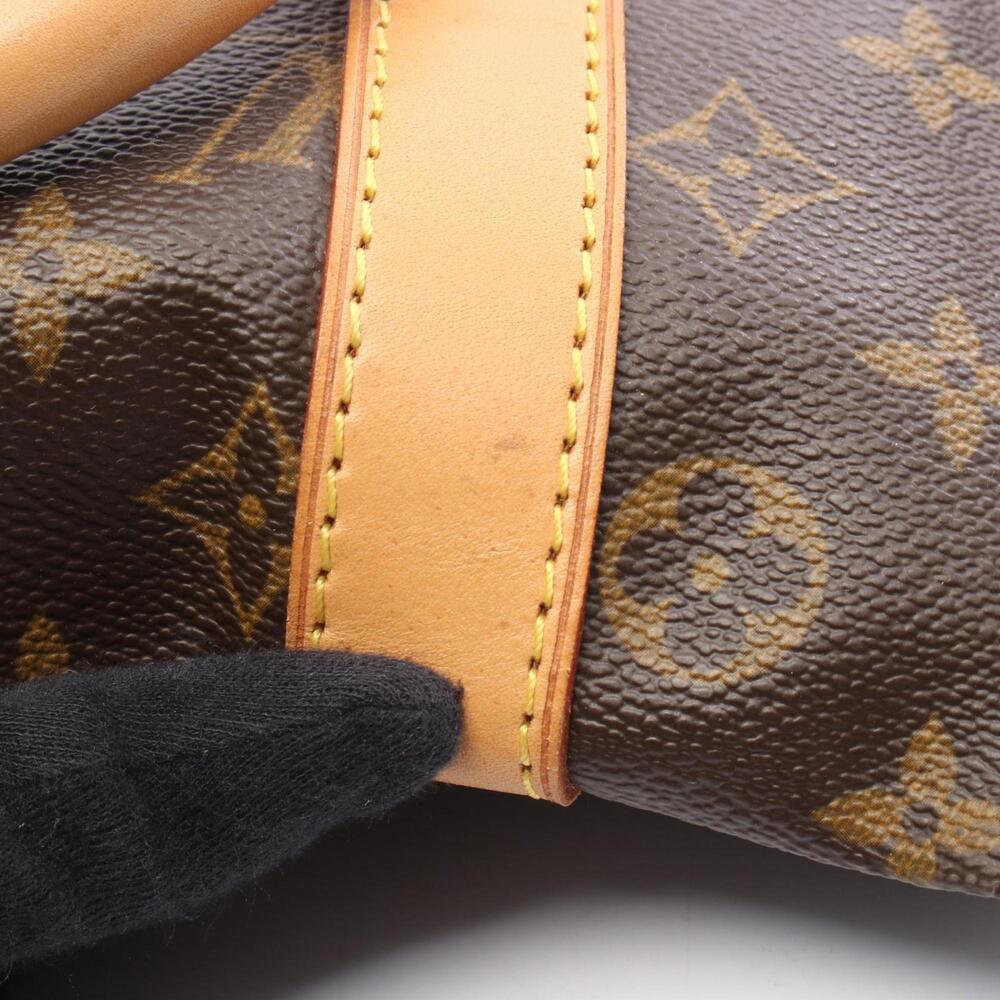 LOUIS VUITTON Authentic Brown Monogram Leather Keepall 45 Boston Bag - Picture 8 of 8